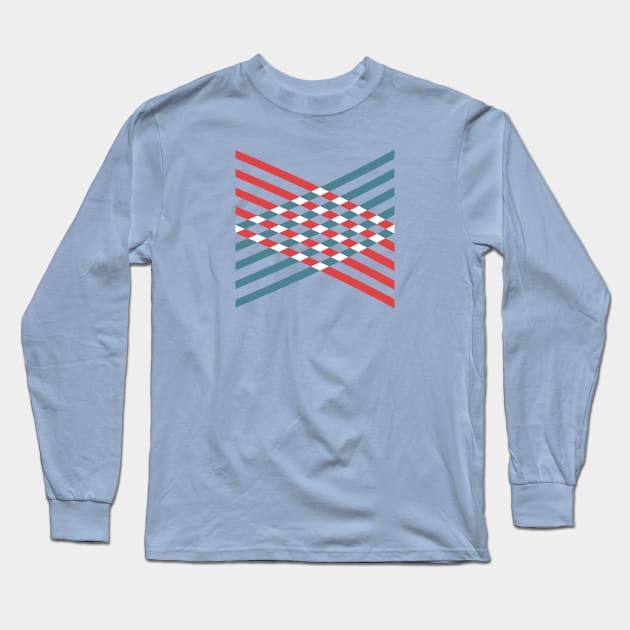 Red White and Blue Long Sleeve T-Shirt by Mint Tees